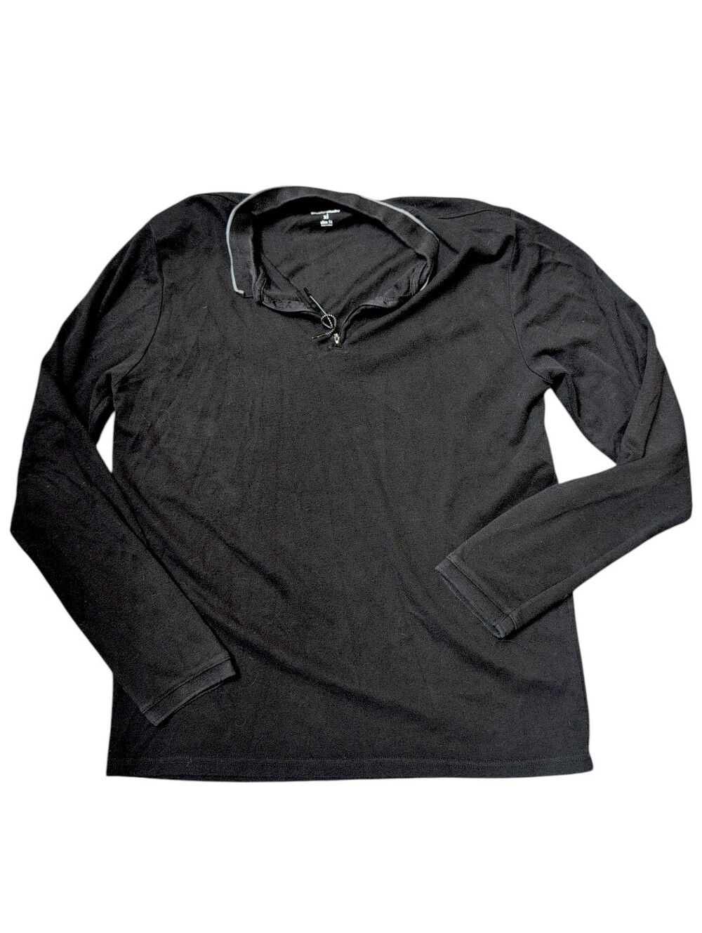 ENVISION STUDIO Solid Black Quarter Zip Slim Fit